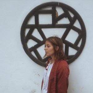 Vintage Button Up Patterned Red Maroon Blouse